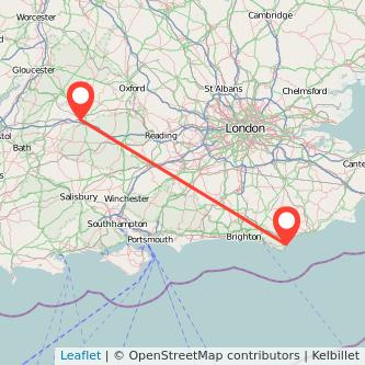 Swindon Eastbourne train map