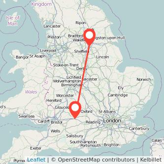 Swindon Doncaster bus map
