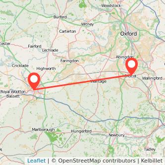 Swindon Didcot train map