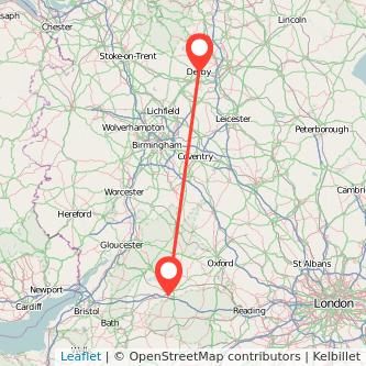 Swindon Derby train map