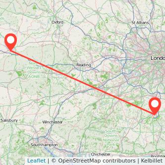 Swindon Crawley bus map