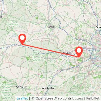 Swindon Bracknell train map