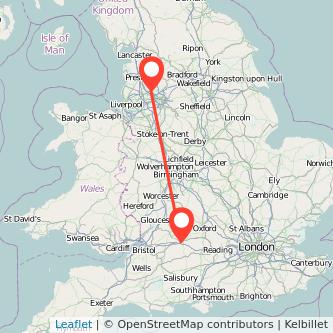 Swindon Bolton bus map