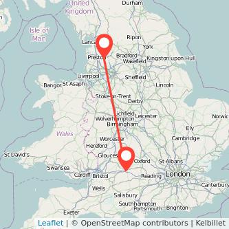 Swindon Blackburn bus map