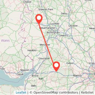 Swindon Telford bus map