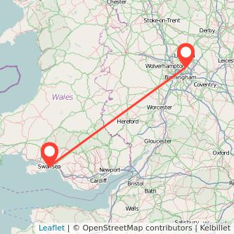 Swansea Sutton Coldfield train map