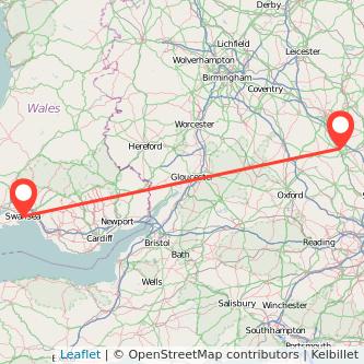 Swansea Milton Keynes bus map