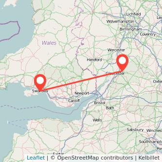 Swansea Cheltenham train map