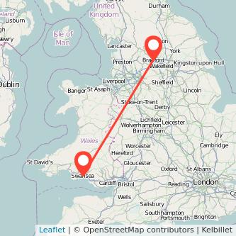 Swansea Bradford bus map