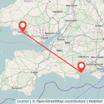 Swansea Bournemouth train map