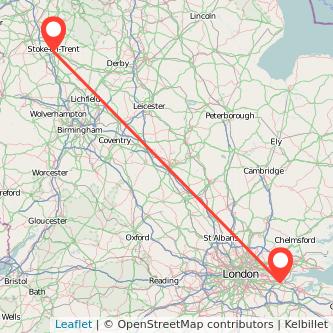 Swanscombe Stoke-on-Trent bus map