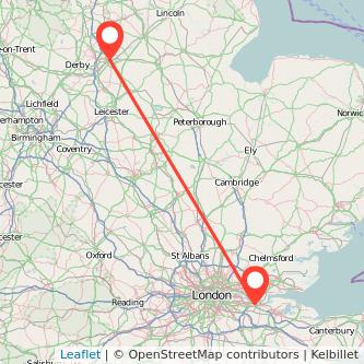 Swanscombe Nottingham bus map