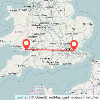 Swanscombe Cardiff bus map