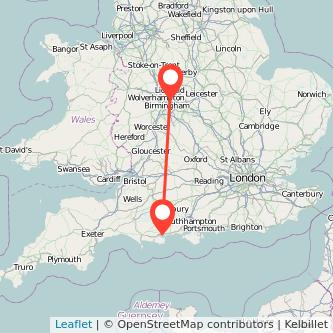 Sutton Coldfield Poole bus map