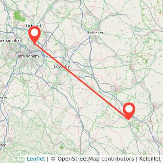 Sutton Coldfield Milton Keynes bus map