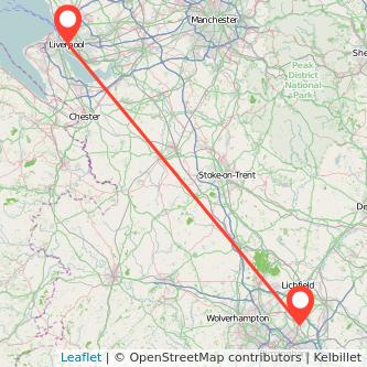 Sutton Coldfield Liverpool train map