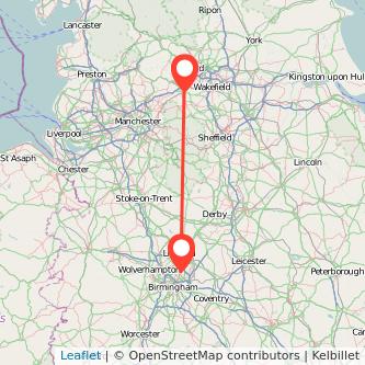 Sutton Coldfield Huddersfield bus map