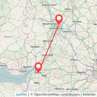 Sutton Coldfield Bristol bus map