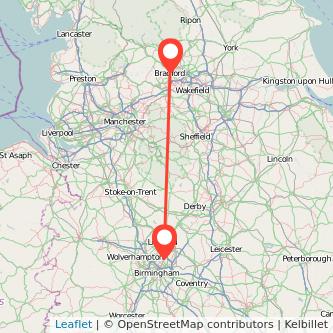 Sutton Coldfield Bradford bus map