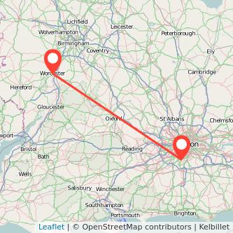 Sutton Worcester bus map