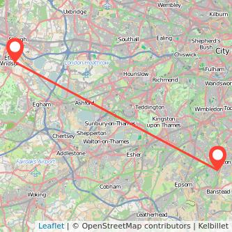 Sutton Windsor train map