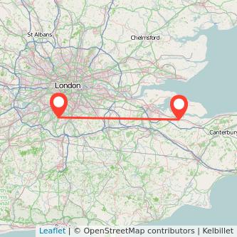 Sutton Sittingbourne train map