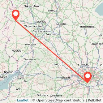 Sutton Shrewsbury train map