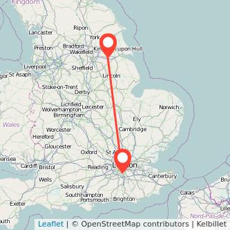 Sutton Scunthorpe train map