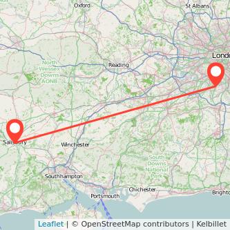 Sutton Salisbury train map