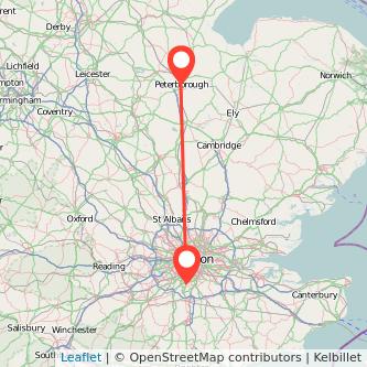 Sutton Peterborough train map