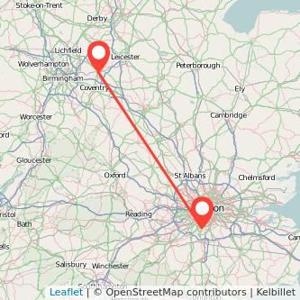 Sutton Nuneaton train map