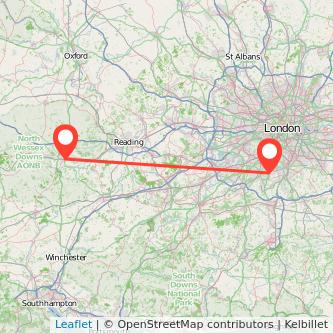 Sutton Newbury train map