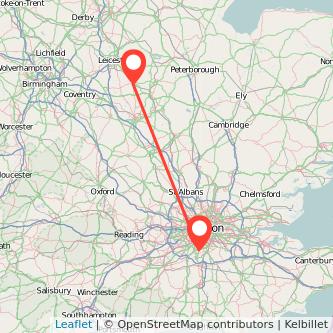 Sutton Market Harborough train map