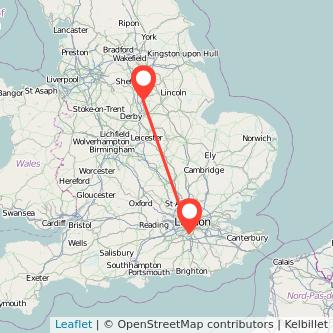 Sutton Mansfield train map