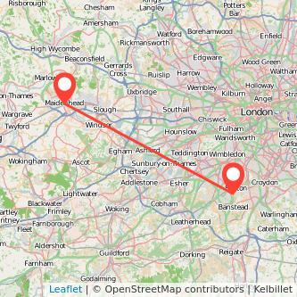 Sutton Maidenhead train map