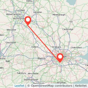 Sutton Leamington train map