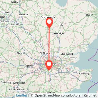 Sutton Huntingdon train map