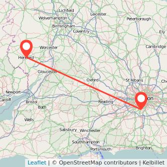 Sutton Hereford bus map