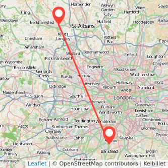 Sutton Hemel Hempstead train map