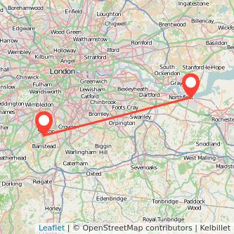 Sutton Gravesend bus map