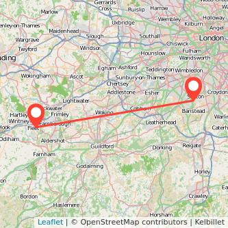 Sutton Fleet bus map