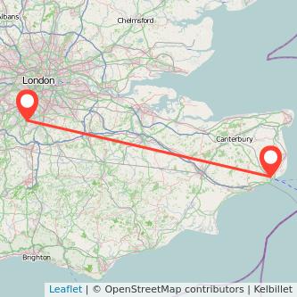 Sutton Dover train map