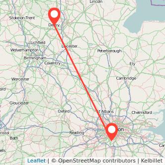 Sutton Derby bus map