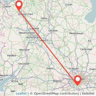 Sutton Crewe train map