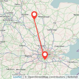 Sutton Corby train map