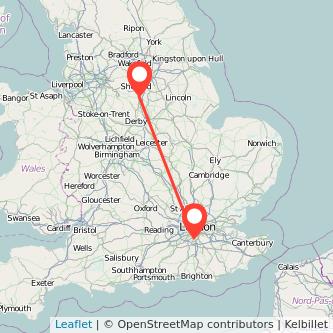 Sutton Chesterfield train map