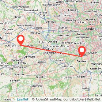 Sutton Bracknell bus map