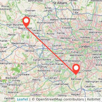 Sutton Beaconsfield train map