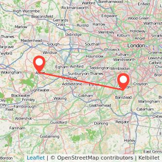 Sutton Ascot train map