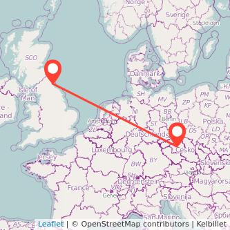 Sunderland Prague bus map